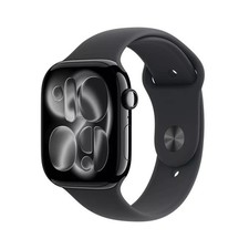 Apple Watch Series 11 42mm GPS Jet Black Aluminum Case Black Sport Band Open Box