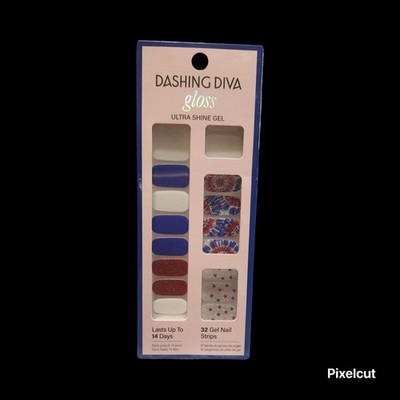 Dashing Diva Gloss Ultra Shine Gel Nail Strips 32ct NEW