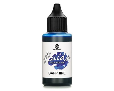 30ml Fluids  Alcohol Ink BLUE SAPPHIRE, Alkoholtinte f Fluid Art und Resin, blau