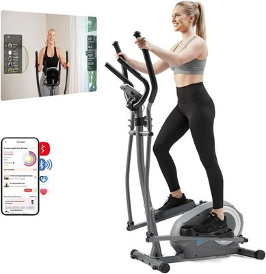 JLL Upright Magnetic Elliptical Exercise Machine Trainer for Home Gym Workout