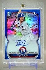 Blaine Crim 2023 1st Bowman Chrome #CPA-BC True Blue Refractor Auto #/150