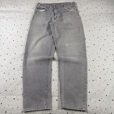 Vintage 90s Levi's 550 Jeans Men's 34x32 32x31 Gray Orange Tab Tapered Grunge
