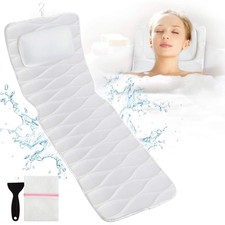 OMYSTYLE Full Body Bath Pillow, Bath Pillows for tub with Mesh Washing Bag ...