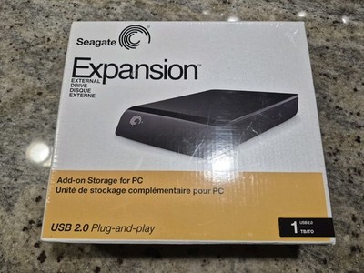 Seagate Expansion 1TB External Hard Drive USB 2.0 PC Storage SEALED Plug & Play