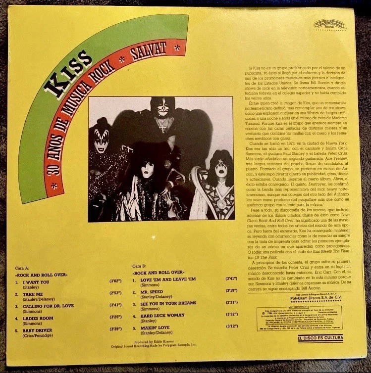 KISS🔥Sealed🔥Rock And Roll Over Mexico 1984 Limit Press Promo Photo VTG Aucoin - Image 2 of 4