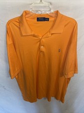 Polo Ralph Lauren Mens Flesh Pony Polo Shirt Size 2X Big Orange Athleisure Golf