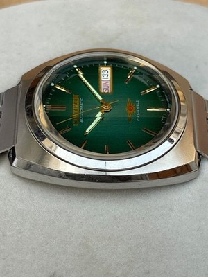 f*i様 ヴィンテージ ⭐︎REGENCY JEWELS⭐︎2連 グリーン ビー Citizen 8200 Day&Date Automatic 21 Jewels Vintage Japan Men's