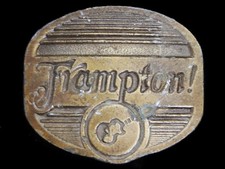 LK11136 GREAT VINTAGE 1970s  FRAMPTON   SOUVENIR MUSIC BRASSTONE BELT BUCKLE