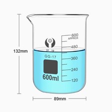 600ml Borosilicate Glass Beaker Laboratory Beakers Glassware Laboratory Supply