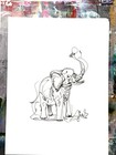 Original Abstract Expressionism 9x12 Elephant Handmade Signed Fine Art 17 — photo 5