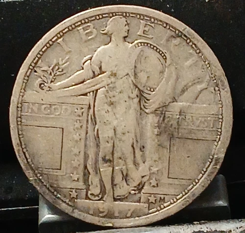 1917-P *TYPE 1* BARE BREASTED STANDING LIBERTY QUARTER - BETTER GRADE!