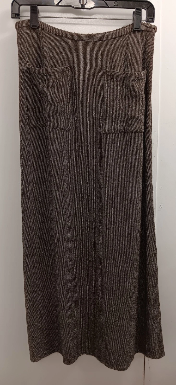 Eileen Fisher Linen Rayon Tweed Skirt W/Pockets Size Small