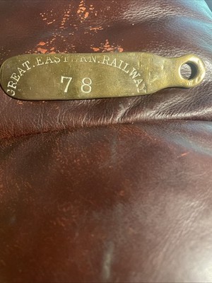 England Great Eastern Railway 19th Century Brass Employee Pass #78 Approx 4 