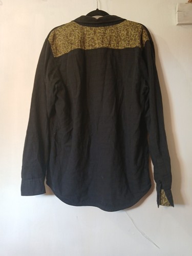 Lng Wovens Mens Black W/Camo Long Sleeve Button Down Shirt XL - Picture 8 of 11