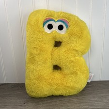 Sesame Street Big Bird Yellow Letter B 12 inch Pillow Plush 2024