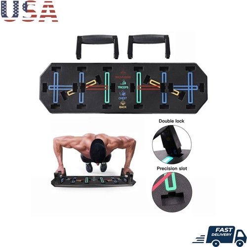 Color Coded Push Up Board System Muscle Toning Workout Equipment Fitness New - 第 1/10 張圖片