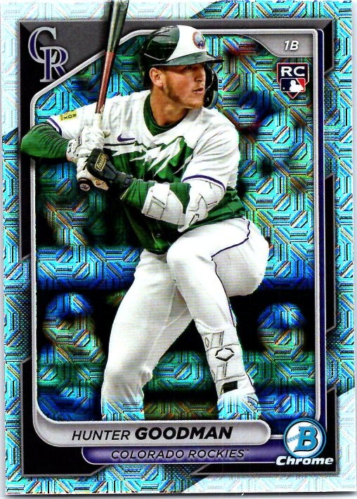 2024 Bowman Chrome #25 Hunter Goodman Rookie Mojo Refractors