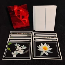 Photo Notecards Handmade Garden Flowers Nature set of 9 Blank Inside Thank You