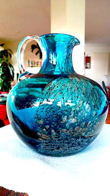 XL Große schwere Glas Vase -SCHOTT & ZWIESEL ''Florida'' -  21 x 19 cm - 2,6 kg