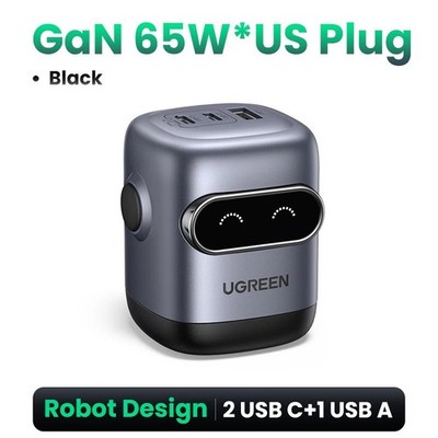 UGREEN GaN Fast Charger 30W 65W USB-A Type-C PD Universal Wall Charger Travel