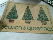 Mohawk Outdoor Doormat "Season's Greetings" Trees 18" x 24", FREE SHIPPING