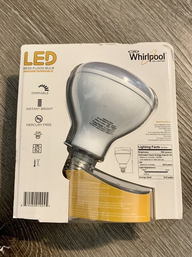 NEW Whirlpool BR30 Flood Bulb 65W Indoor Dimmable LED Bulb for Indoors Only BR30 - Picture 5 of 10