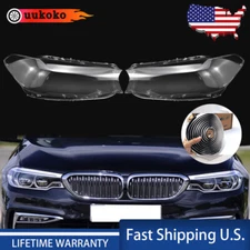 Clear Shell For BMW G30 G31 G38 5 Series 2016-2020 Headlight Lens Cover+Glue