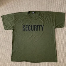 Vintage 80s Rothco Mens 50/50 Security T Shirt Size XXL 2XL USA Single Stitch