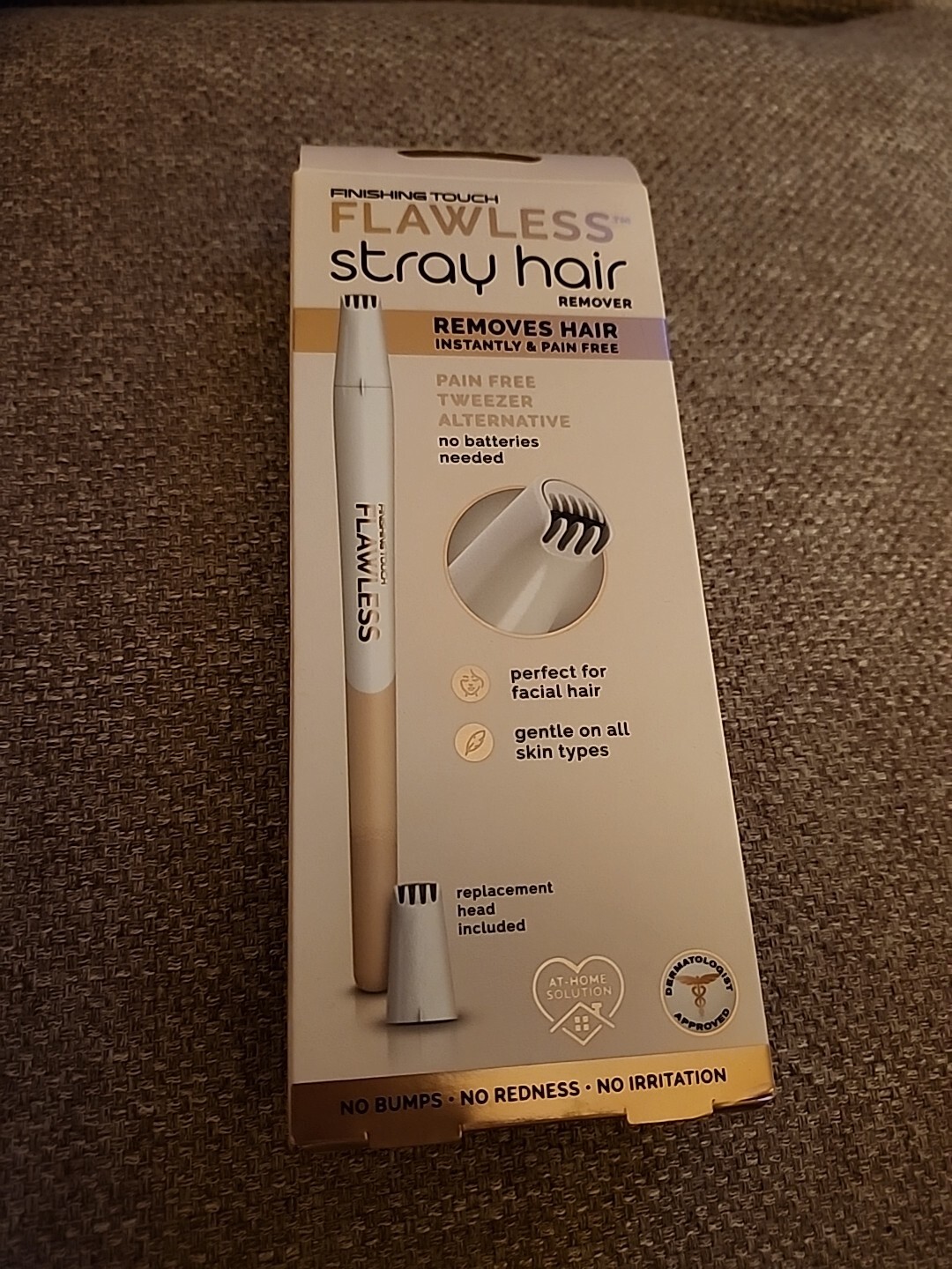 Finishing Touch Flawless Stray Facial Hair Remover New Tweezer Alternative 