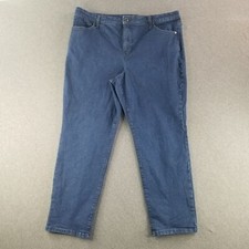 Terra  Sky Womens Size 18w Blue Dark Wash Stretch Comfy