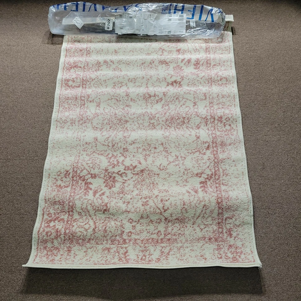 Adirondack Safavieh Ivory/ Rose Decorative area Rug 3'×5'   ADR 109H_3 - Image 2 of 4