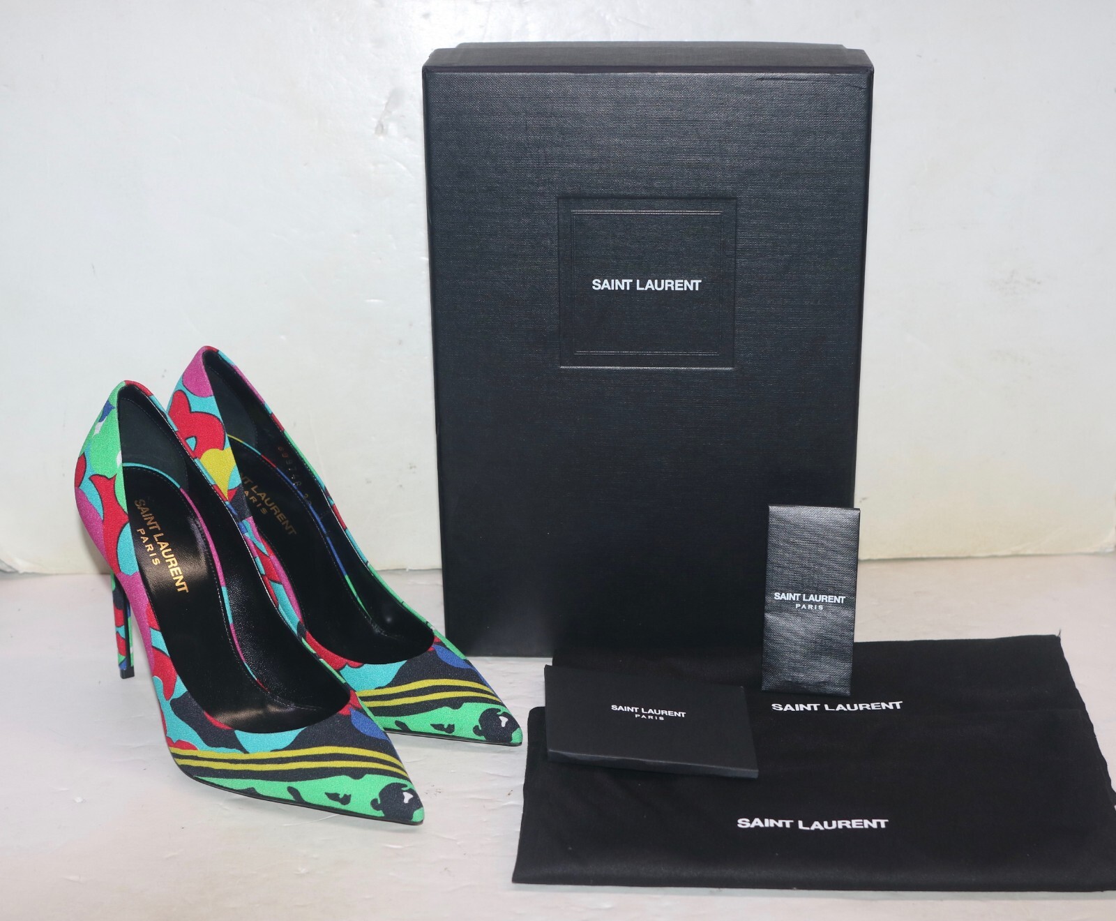 Saint Laurent Zoe 105mm Floral Print Pumps in Size 38