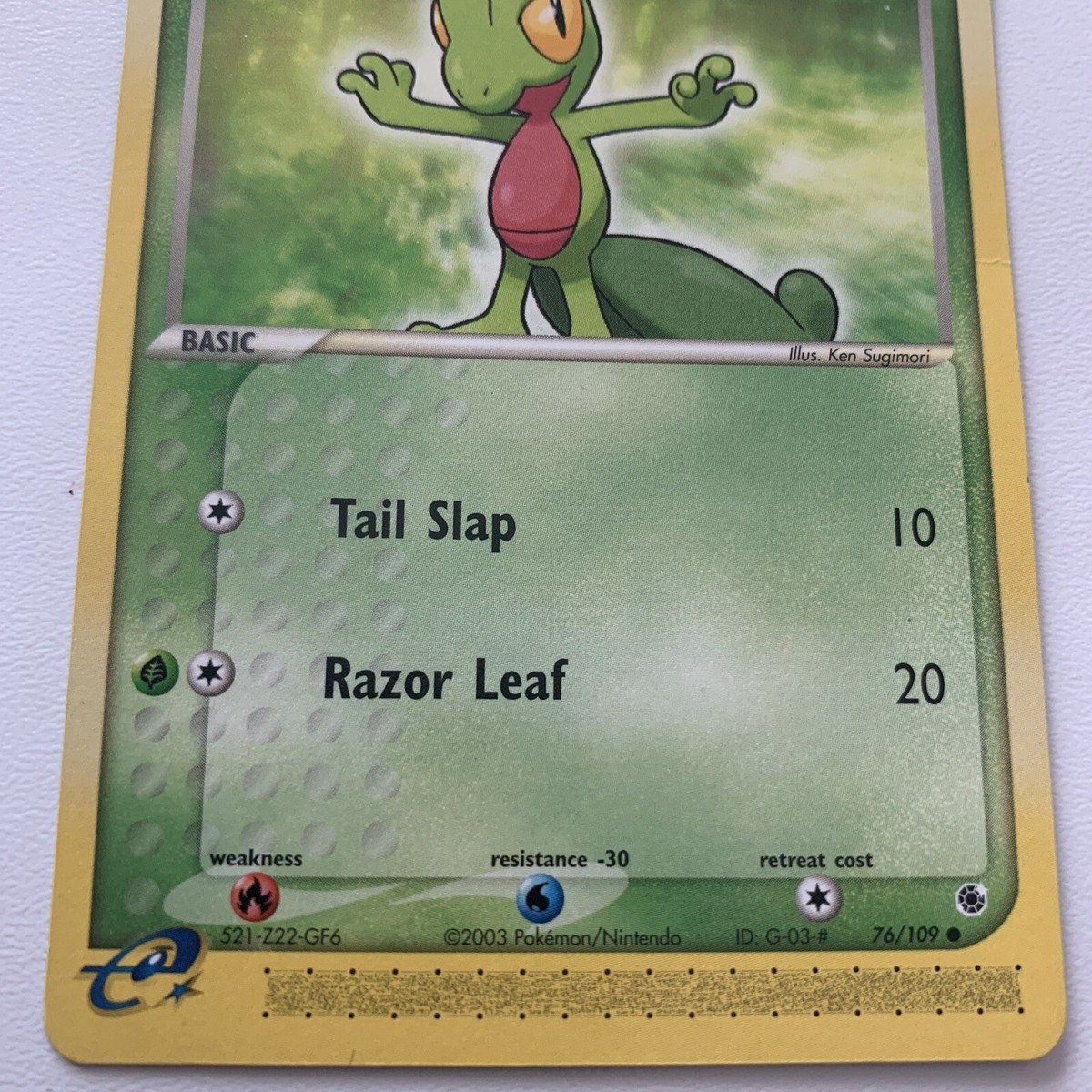 Treecko 76/109 2003 EX Ruby & Sapphire Pokemon Card Non Holo NM+