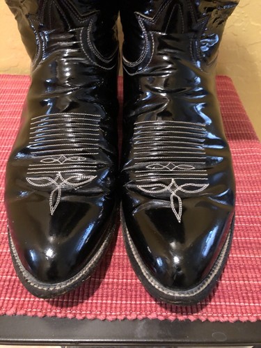 Gorgeous TONY LLAMA Patent Leather Mens Boots. Sz.9.5D. $1850 GLD LABEL. RARE!! - Picture 2 of 10