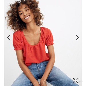 red peasant top