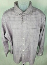 Lauren Ralph Lauren Purple Checked Button Front Long Sleeve Shirt Men's 18X34