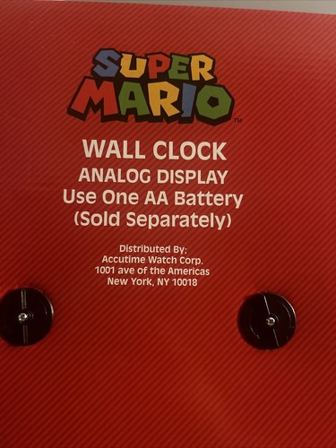🍄 Nintendo ⭐ Reloj de Pared Coleccionable Analógico Super Mario Brothers Bros 12" 🆕 - Imagen 5 de 12