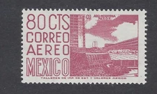 A & A ISSUE  "ESTADIO" 80c  #C265-aa68  Perf 14   PPR #2  (AR33)*