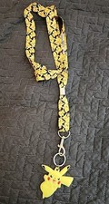 Pokemon Pikachu 2016 Lanyard Key Clip Yellow Black
