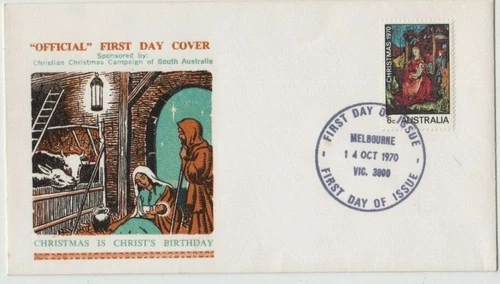 Stamp 1970 Christmas 6c on Christian Campaign South Australia WCS cachet FDC