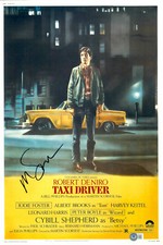 MARTIN SCORSESE SIGNED AUTOGRAPH TAXI DRIVER 12X18 PHOTO MINI POSTER BAS BECKETT