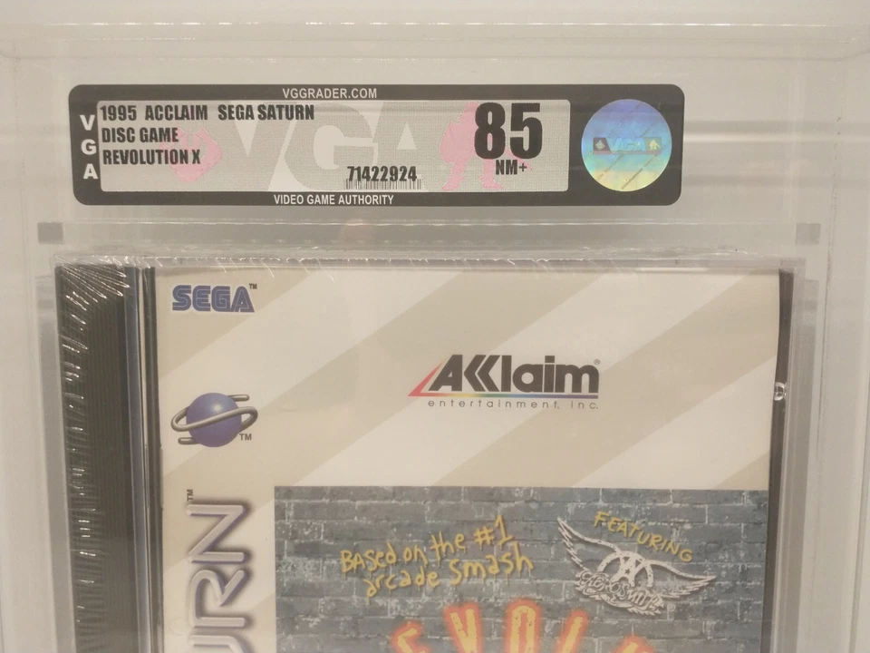 Revolution X (Aerosmith Sega Saturn, 1997) Brand New, Sealed - VGA Graded 85 NM+ - Image 2 of 4