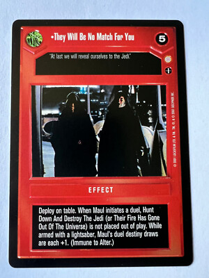 Star Wars CCG Coruscant They Will Be No Match For You LP/NM