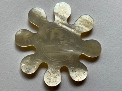 Large Etched MOP Sewing Snowflake Thread Winder.