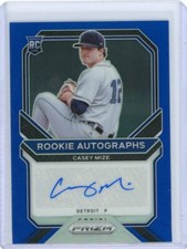 2021 Panini Prizm Baseball Blue Prizm Rookie Auto #RA-CM Casey Mize #080/125