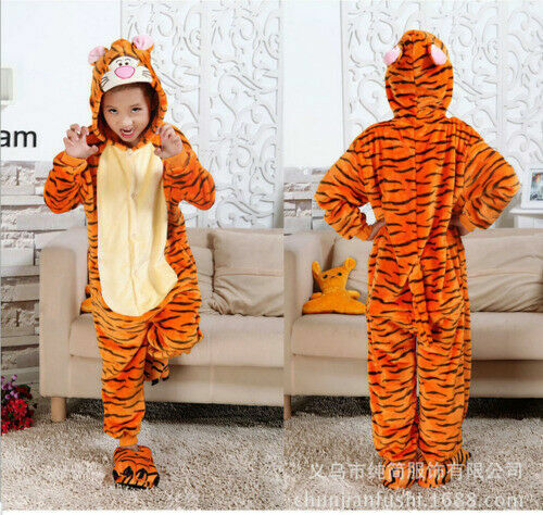 Unisex Adult Tiger Onesie22 Pajamas Kigurumi Cosplay Costume Animal Sleepwear - Picture 3 of 7