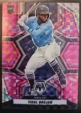 2022 Panini Mosaic Pink Camo #245 Vidal Brujan RC, Tampa Bay 