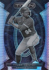 TYLER GENTRY /75 CHRONICLES TITAN HYPER PRIZM REFRACTOR RC ROYALS #18 2023 23