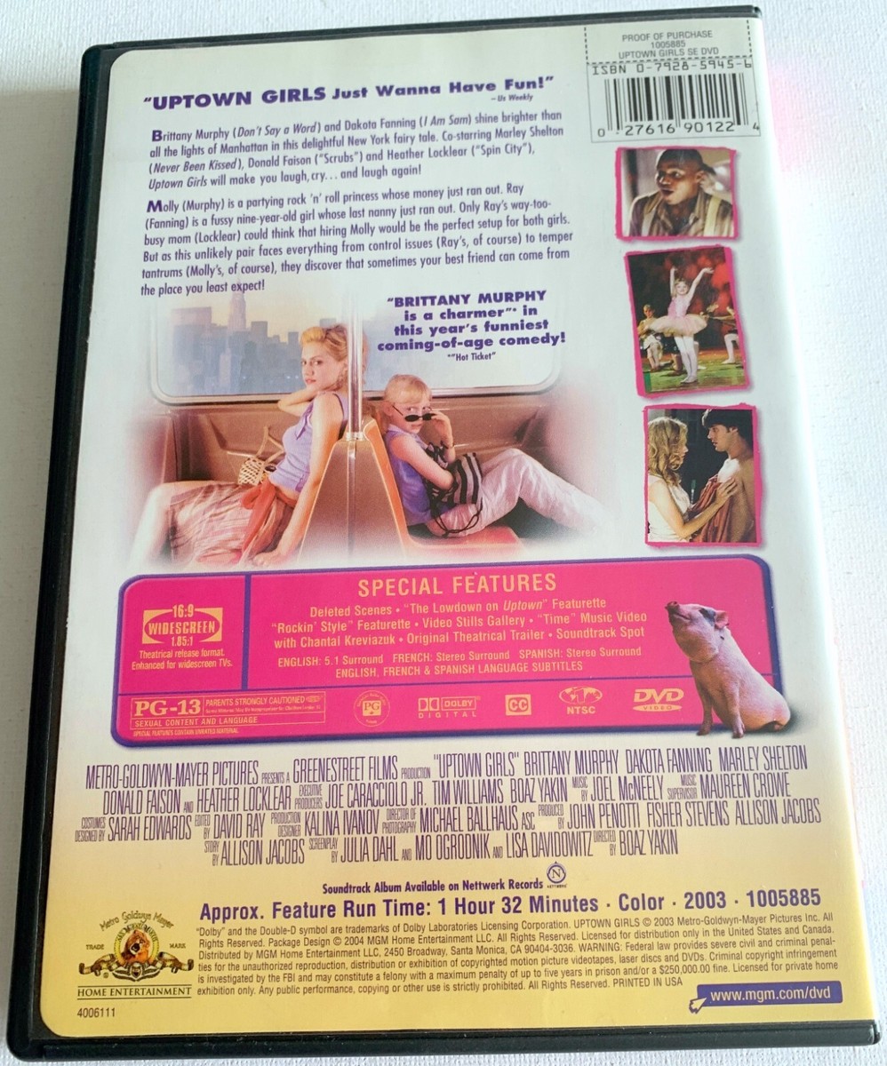 UPTOWN GIRLS:SPECIAL EDITION-DVD-(Comedy-Brittany Murphy