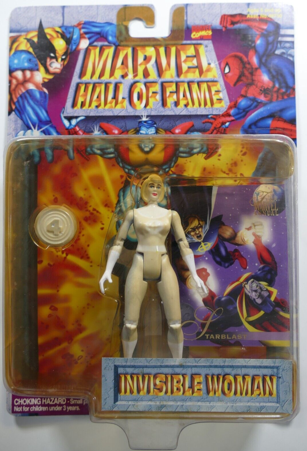 Marvel Hall of Fame 5"" Invisible Woman Action Figure Toy Biz 1996 BNOC Faded